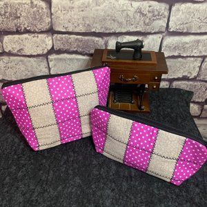 🎉Host Pic🎉 Set Of 2 Handmade Quilted Makeup Bags